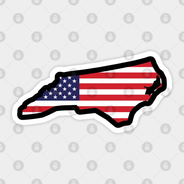 North Carolina State Shape Flag Background Sticker by anonopinion